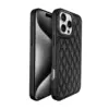 Quilted Leather iPhone Case Black