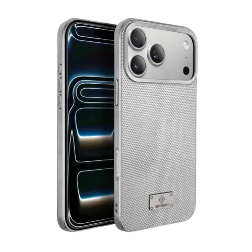 Fabric Texture iPhone Case Silver