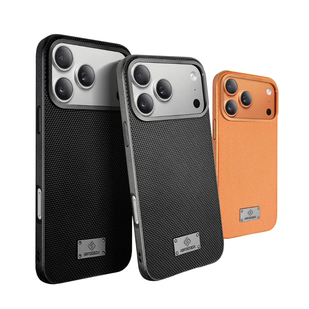 Fabric Texture iPhone Case Black – iPhone 17 Pro & Pro Max - Image 3