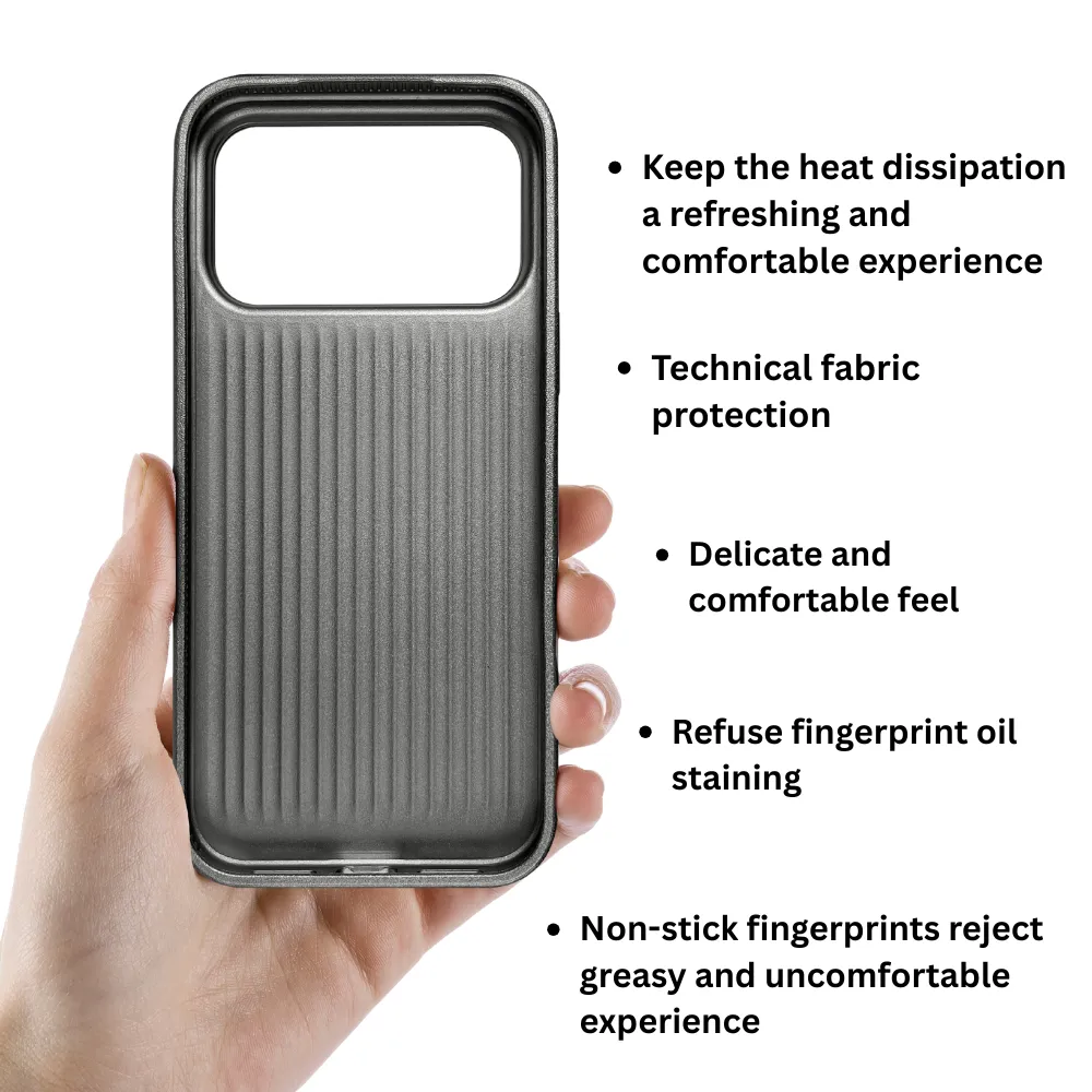 Fabric Texture iPhone Case Black – iPhone 17 Pro & Pro Max - Image 5