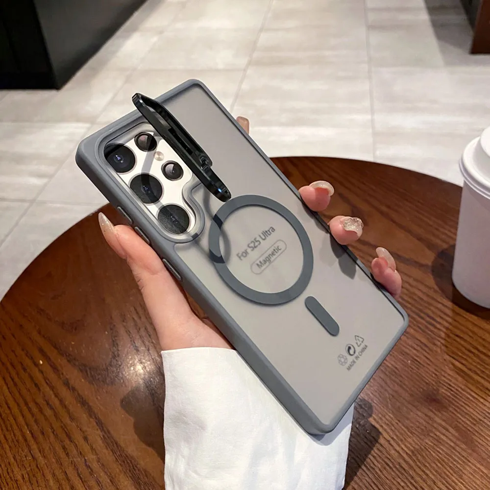 MagSafe Transparent Samsung Case Grey – Galaxy S24 / S25 Series (Ultra) - Image 2